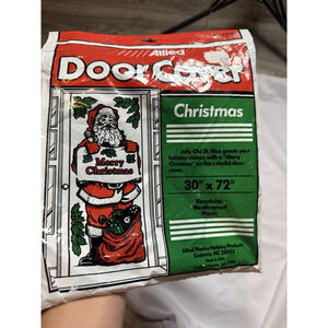 Vintage 1990 Allied Christmas Door Cover Santa 30" x 72" NEW Sealed Item #C120